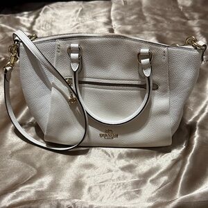 Coach Cream Leather Satchel Bag